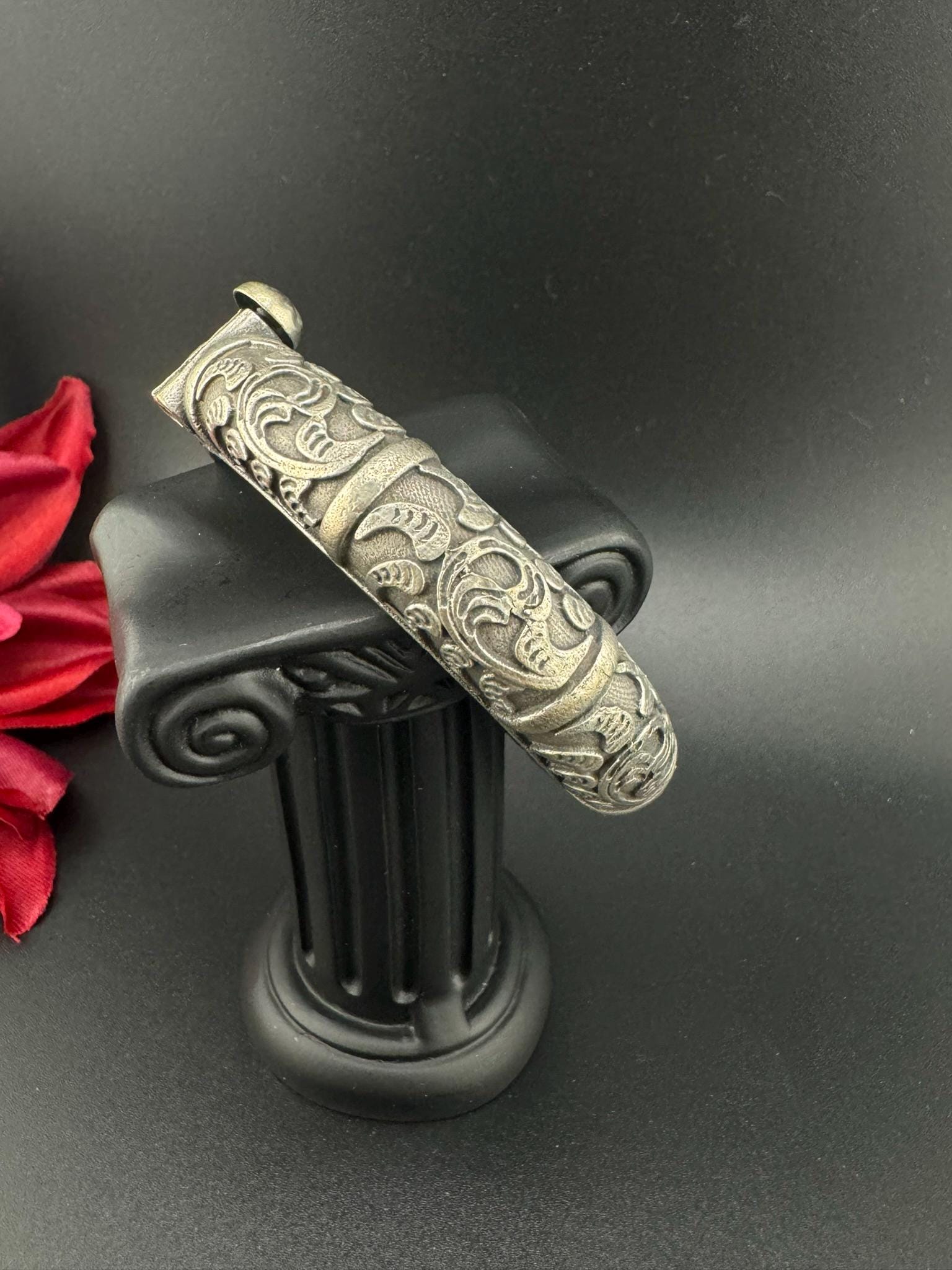 Openable Oxidized German Silver Designer One bangle only