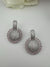 Premium Nano Setting Cubic Zirconia Chandelier earrings in Crystal stones in silver color Statement earrings