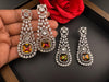 Premium Long Earring with Swarovski Crystals and Cubic Zirconia Chandelier earrings