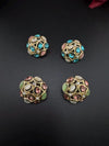 Premium Cubic Zirconia, Glass Crystals in gold is Swarovski inspired designer studs earrings