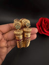 Amrapali inspired Designer Openable bangles in Matt Gold set of 2