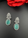 Premium Cubic Zirconia and Crystal stones in silver color earrings
