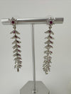 Premium Long Earring in Cubic Zirconia / Set of small jhumkis in long earrings