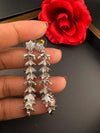 Premium Long Earring in Cubic Zirconia / Set of small jhumkis in long earrings