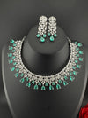 Premium American Diamond, Cubic Zirconia collar Necklace with earrings