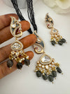 Kundan, CZ, MOP, Pearls, Hydro Beads Peacock Long necklace set, Rani haar, everyday wear jewelry