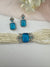 Small Pearls, CZ, Doublet Stones Choker necklace set, Indian Bridal Jewelry, chic set