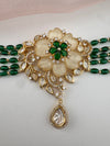 Kundan, Moissanite, MOP, CZ, Pearls Flexible Gold Choker necklace set, Indian Bridal Jewelry