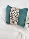 Openable Designer bracelet with American Diamonds, crystal stones, CZ, Fits size upto 2.6"