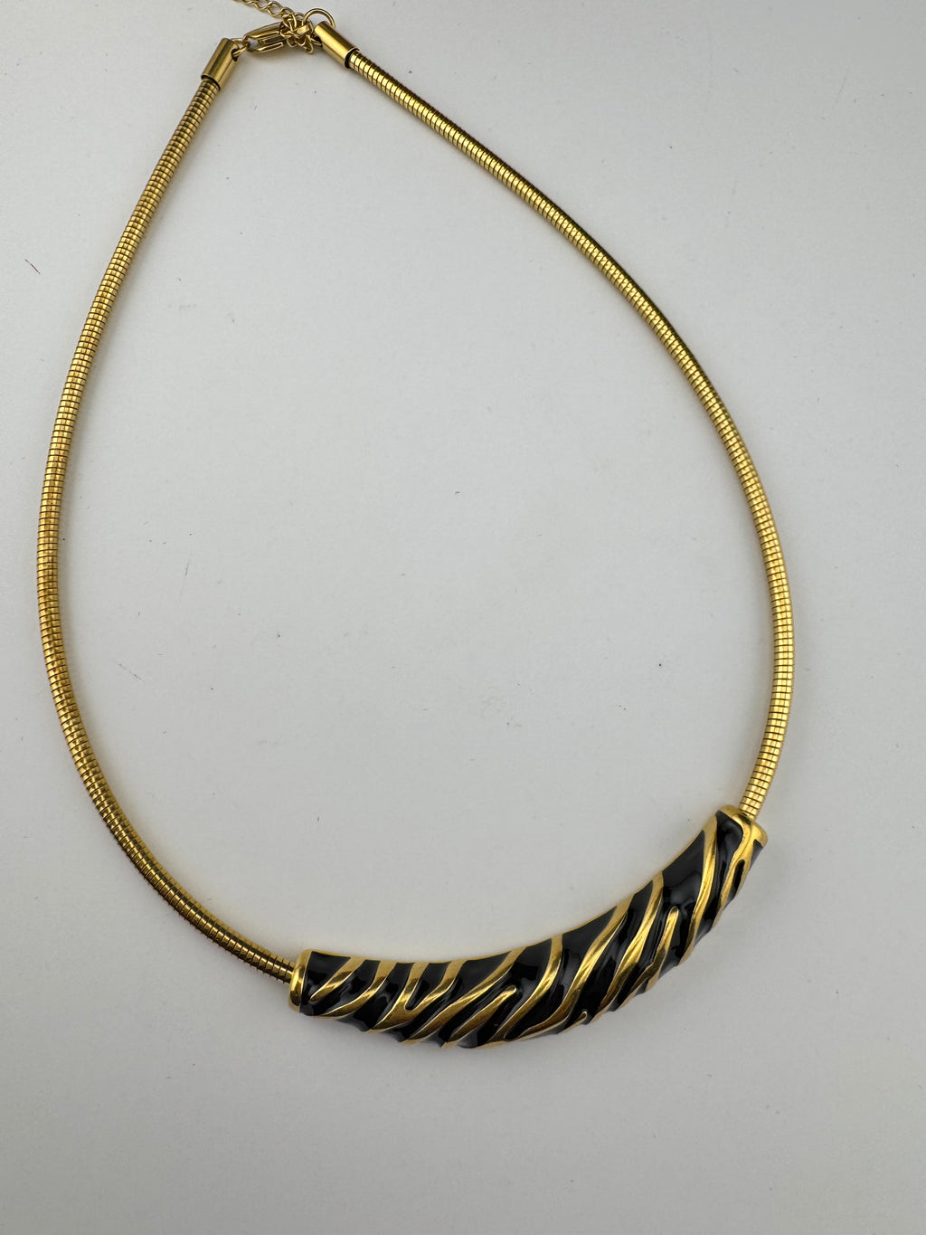 Premium Quality Contemporary NECKLACE ONLY/Black Gold necklace/Designer inspired/Indian jewelry/Sleek Necklace/everyday wear/handmade