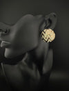 High Quality Enamel and gold designer Oversized Stud earrings, Unique statement earrings