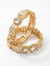 Moissanite Kundan, CZ, Openable Bracelet Bangle set of 2, Gold Polish