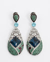 Swarovski inspired Crystal, cubic zirconia, diamonddangle earrings, Indian Jewelry