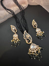 Kundan, CZ, MOP, Pearls, Hydro Beads Peacock Long necklace set, Rani haar, everyday wear jewelry
