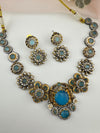 Pearl, CZ,Stones Sabyasachi inspired necklace set, Indian Bridal Jewelry set