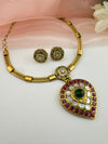 MOP, Cubic Zirconia, Stones Amrapali inspired necklace set, Indian Bridal Jewelry