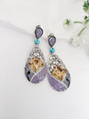 Swarovski inspired Crystal, cubic zirconia, diamonddangle earrings, Indian Jewelry