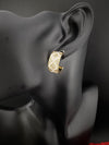 Cubic Zirconia and Enamel hoops, Indian jewelry, everyday lightweight earrings/Bridesmaid Gift/designer hoops/Small Statement hoops