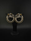 Oxidized Oversized Stud Earrings, Boho Ethnic Jewelry, designer jewelry