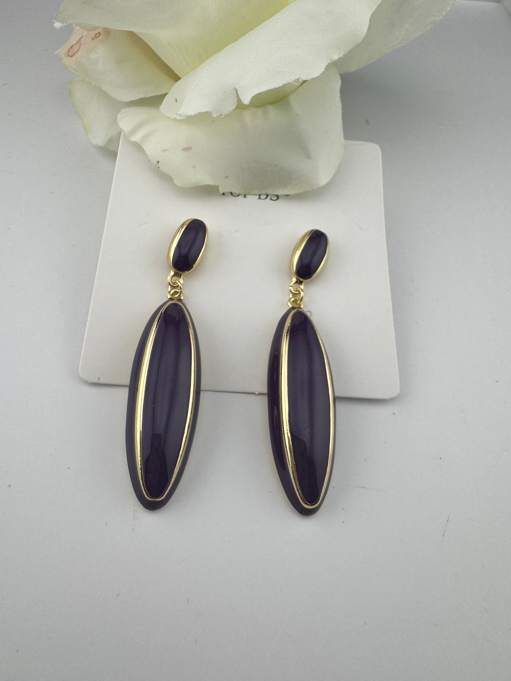 High Quality Premium Enamel and gold Designer Drop Earrings