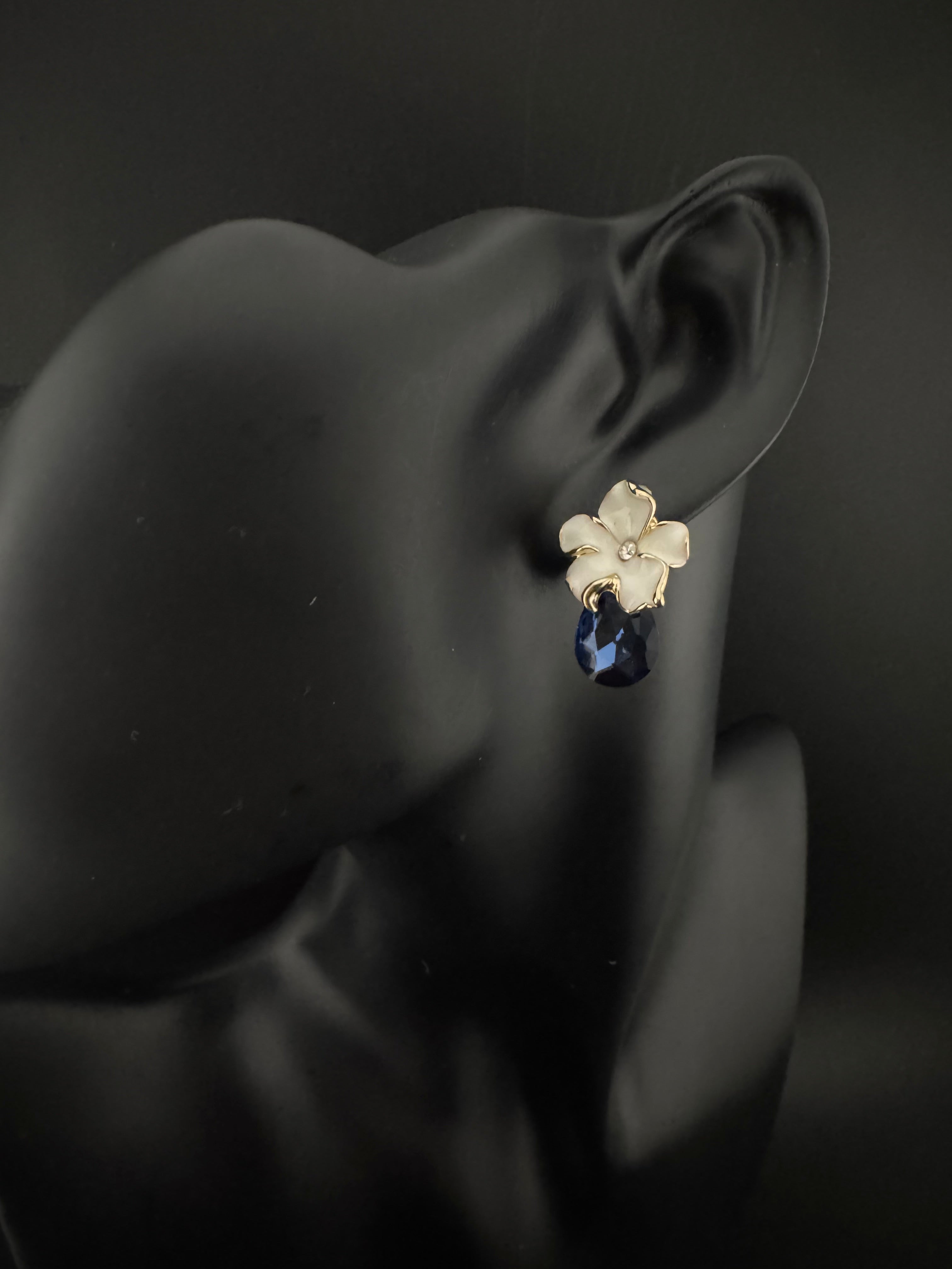 Premium Crystal and Enamel everyday earring is a Swarovski inspired designer Piece/Indian jewelry/Anti-tarnish Jewelry/Kids earrings