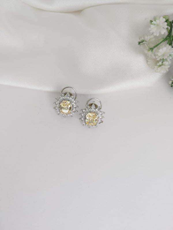 Swarovski Crystals and CZ Diamond all over Necklace Set, White Gold Plated set