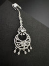 Silver Cubic Zirconia/Diamond Small Tikka, Indian Maang Tikka, kids Headpiece, head jewelry
