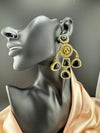 Inspired By Sabyasachi earring Chand Bali, Chandelier Long earring