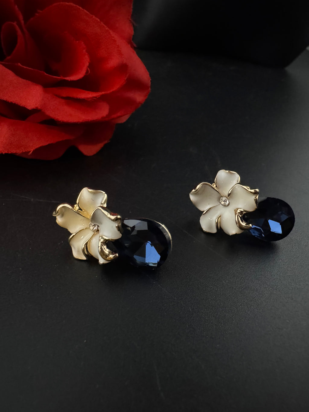 Premium Crystal and Enamel everyday earring is a Swarovski inspired designer Piece/Indian jewelry/Anti-tarnish Jewelry/Kids earrings