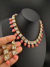 Kundan and Pearls Sleek Necklace Set