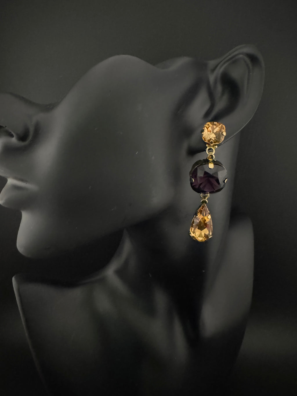 Premium Swarovski Crystal and Cubic Zirconia in long drop is a designer earrings/Swarovski Inspired Bridal Jewelry