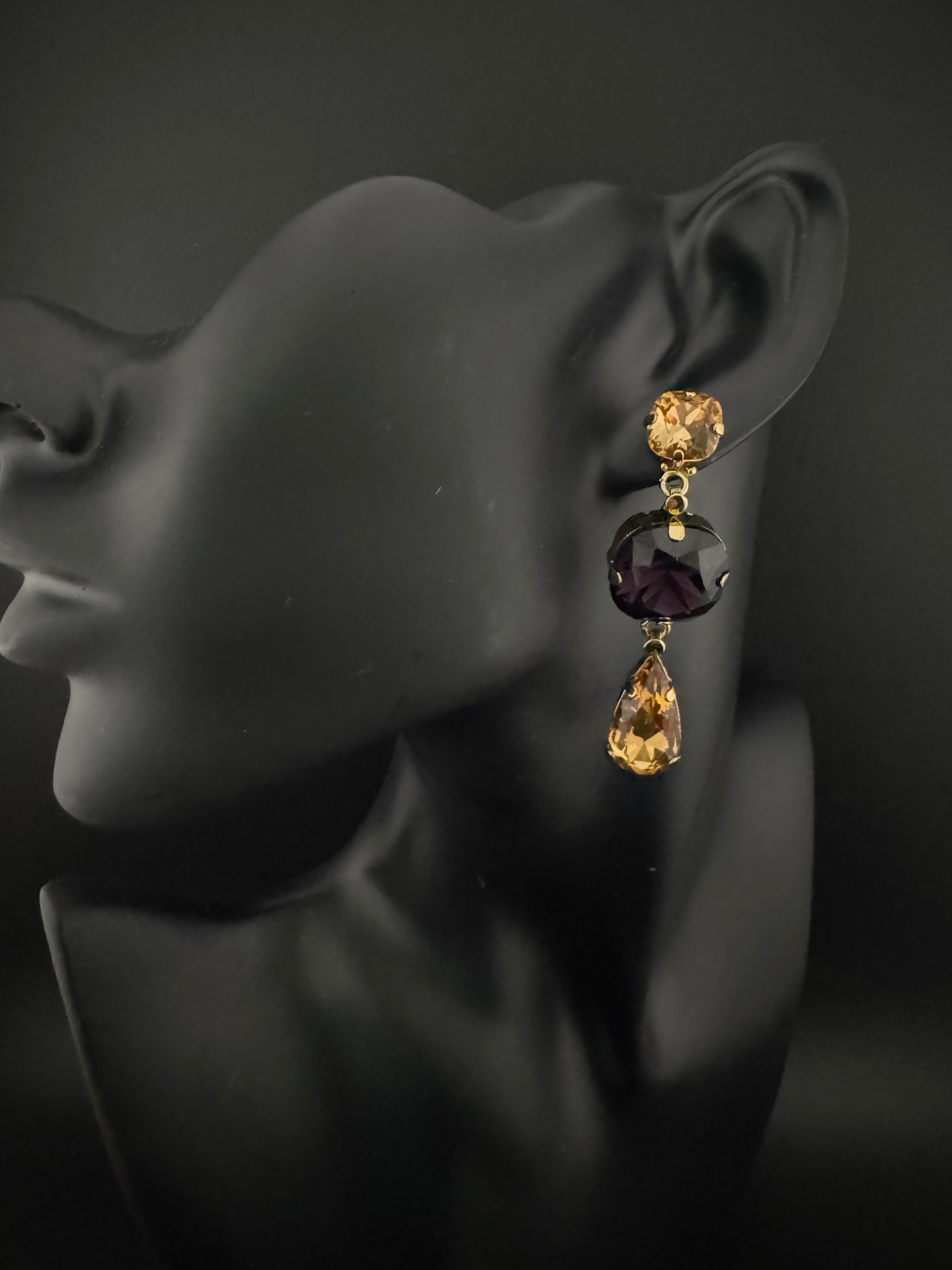 Premium Swarovski Crystal and Cubic Zirconia in long drop is a designer earrings/Swarovski Inspired Bridal Jewelry