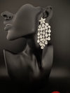 Premium Cubic Zirconia Chandelier earrings is designer Inspired, Statement Long earring, Bridal, Party, Wedding jewelry, Indian Chic Shiny