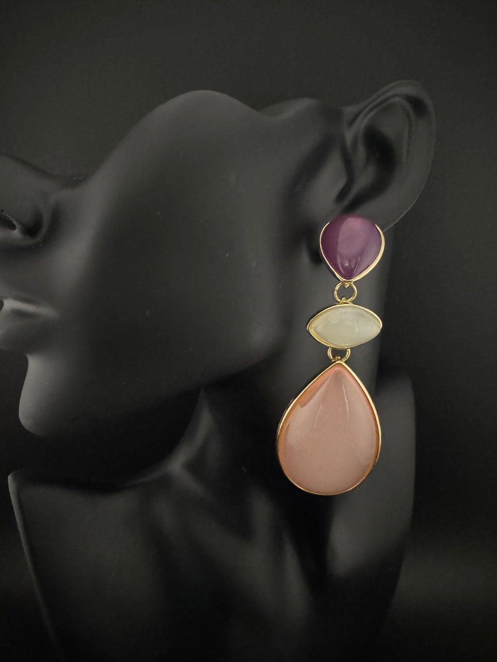 Premium High Quality long drop earrings, lightweight Brass and Acrylic material Earrings for party wear/Bridesmaid gift