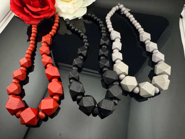 Premium Quality Wooden NECKLACE ONLY in geometric design necklace which is Designer inspired for everyday and party wear