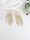 Crystal Stone chandelier long Earrings, Cubic Zirconia, AD, CZ, Indian Jewelry