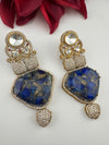 Kundan, CZ, Gold, Marble Stone Chandelier Oversized Long Earrings, Bridal, Moissanite, CZ, Designer jewelry