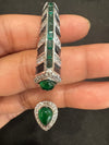 Cuff bracelet Bangale with Enamel, American Diamonds, crystal stones, CZ, Fits size upto 2.6"