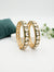 Enamel, Moissanite Kundan, Openable Bracelet Bangle set of 2, Gold Polish
