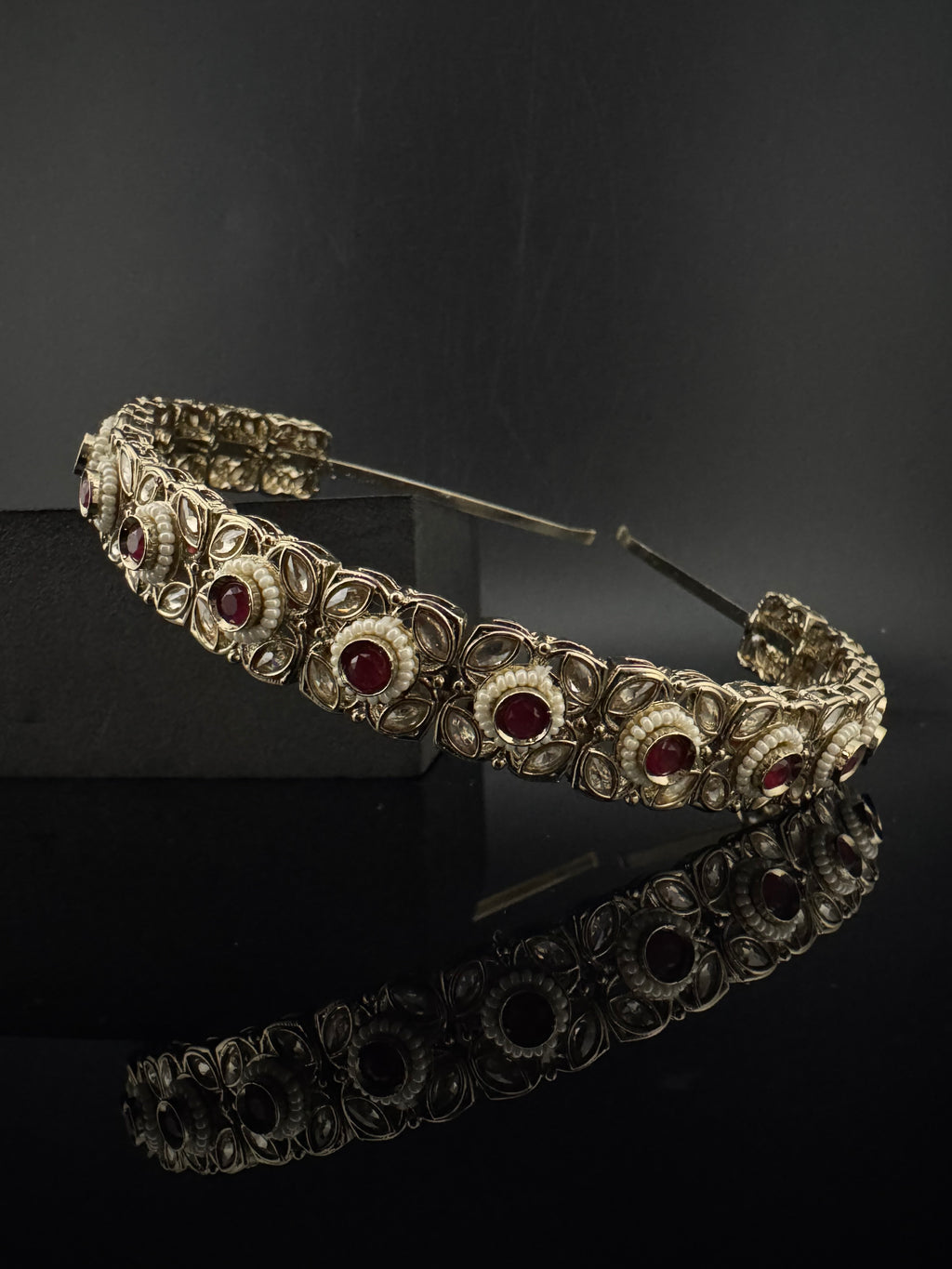 Gold Kundan Hair band or Hair Accessories, Indian Headband, Sheesh Phool, Bridal Matha Patti/Sheesh Patti/Matha phool