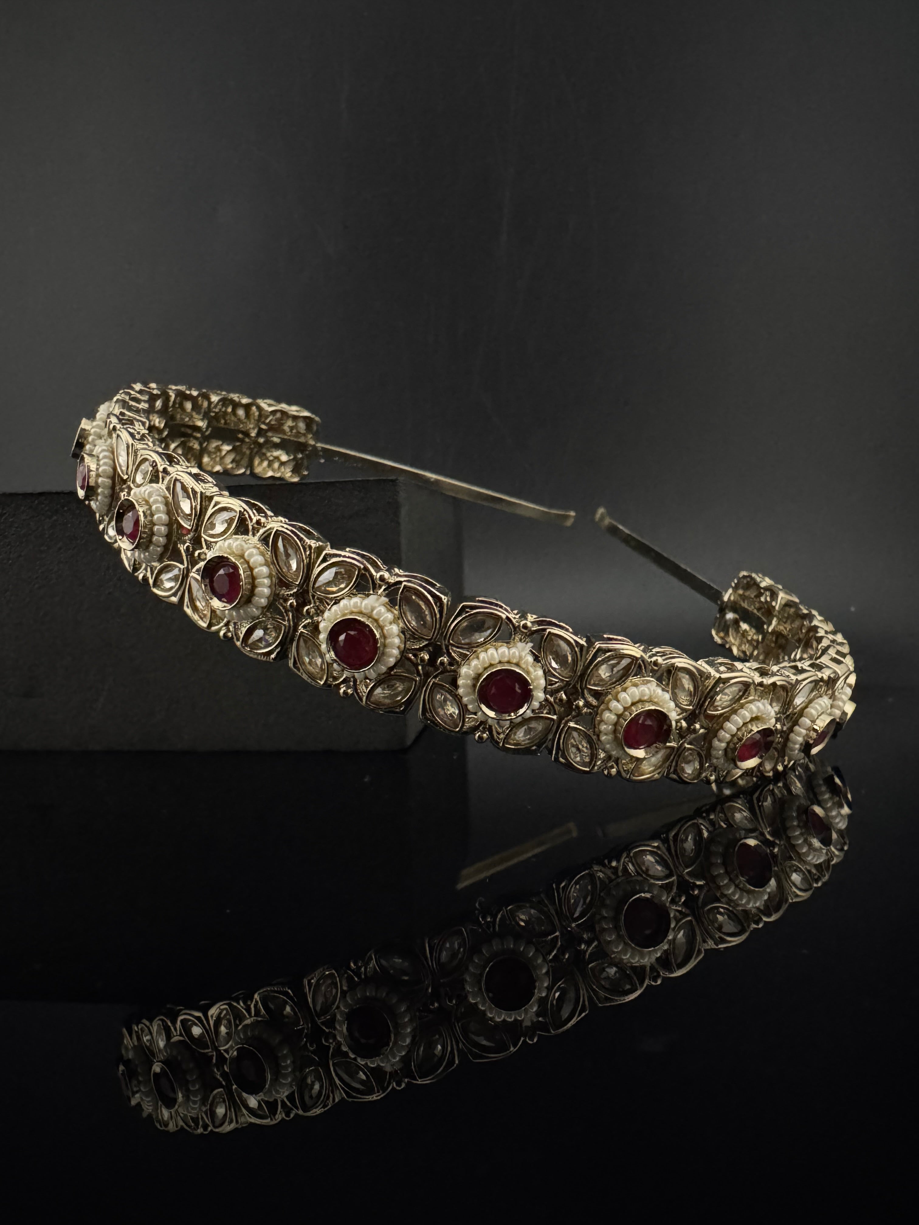 Gold Kundan Hair band or Hair Accessories, Indian Headband, Sheesh Phool, Bridal Matha Patti/Sheesh Patti/Matha phool