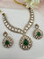 Doublet Stones, CZ, Moissanite, Kundan Gold Plated necklace set, Indian Bridal Jewelry set
