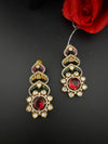 Cubic Zirconia, Kundan, Stone Chandelier Drop Earrings, Moissanite, CZ, Designer jewelry