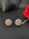 Cubic Zirconia, Diamond nano setting Victorian stud earrings, Indian Jewelry