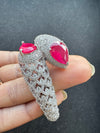 Openable Designer bracelet in American Diamonds, crystal stones, CZ, Fits size upto 2.6"