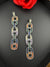 Unique Nano Setting Cubic Zirconia Multicolor Long Earrings