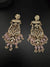 Tyaani inspired Premium Uncut Kundan, Pink Pearls, CZdesigner earrings/Long Chandelier earrings