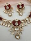 Kundan, Moissanite, MOP, CZ Flexible Gold necklace set, Indian Bridal Jewelry