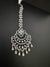 Silver Cubic Zirconia/Diamond Tikka, Indian Maang Tikka, Headpiece, Bridal jewelry
