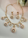 Enamel, Minakari, Kundan, CZ Gold plated Hasli necklace set, Indian Bridal Jewelry set